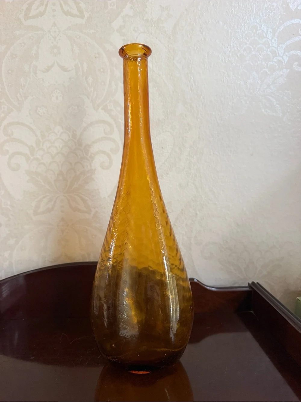 Vintage Rare Mid Century Empoli Genie bottle Decanter 15.5” with no stopper